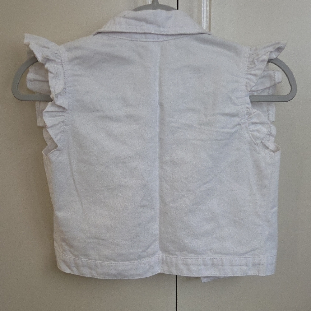 White Ruffled Kids Jacket - Picture 2 of 3